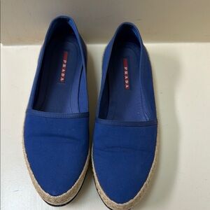 Prada Women's Vibrant Blue Espadrilles